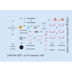 Ju 87 stencils for HASEGAWA/AIRFIX/ITALERI 