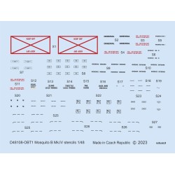 Mosquito B Mk.IV stencils for TAMIYA/REVELL 
