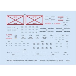 Mosquito FB Mk.II stencils 1/48 for TAMIYA 