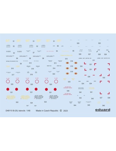 B-25J stencils 1/48 HKM 