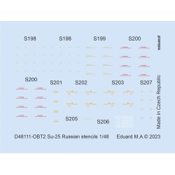 Su-25 Russian stencils 1/48 ZVEZDA 