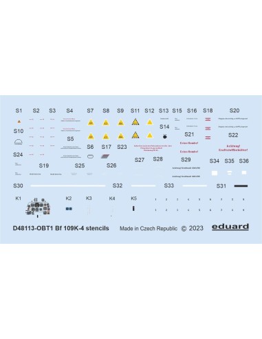 Bf 109K-4 stencils 1/48 
