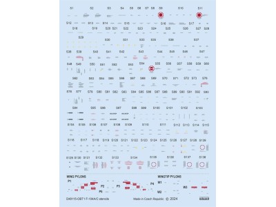 F-104A/C stencils 1/48 KINETIC 