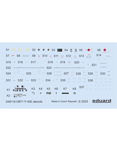 P-40E stencils  EDUARD 