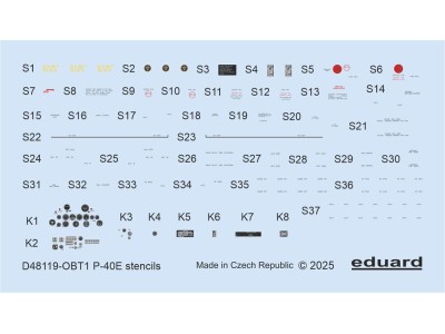 P-40E stencils  EDUARD 
