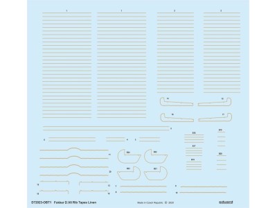 Fokker D.VII rib tapes linen for Eduard 