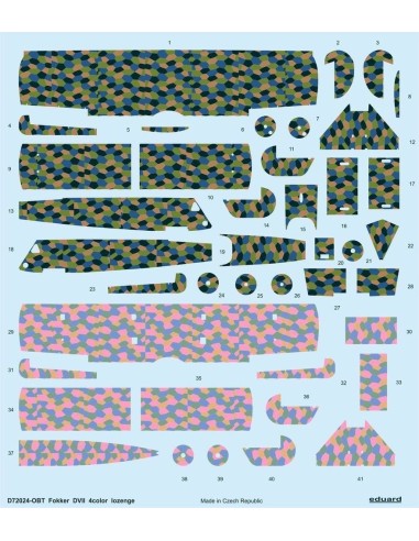 Fokker D.VII 4color lozenge for Eduard 