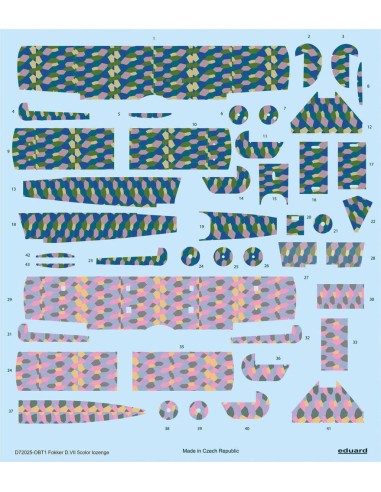 Fokker D.VII 5color lozenge for Eduard 