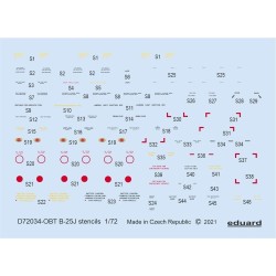 B-25J stencils 1/72 for HASEGAWA/REVELL 