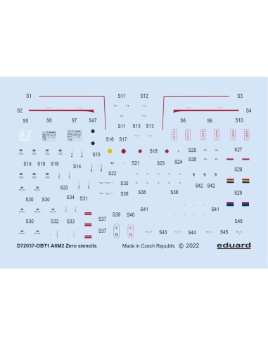 A6M2 stencils for TAMIYA/AIRFIX/HASEGAWA 