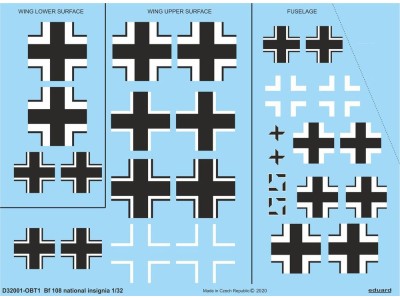 Bf 108 national insignia for Eduard 