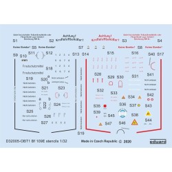 Bf 109E stencils for Eduard 