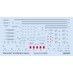 Spitfire Mk.IX stencils for TAMIYA/REVELL 