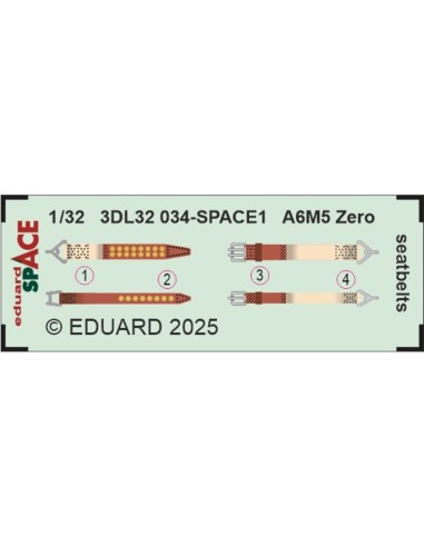 A6M5 Zero seatbelts SPACE  TAMIYA 