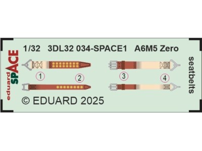A6M5 Zero seatbelts SPACE  TAMIYA 
