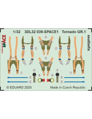 Tornado GR.1 seatbelts SPACE for Italeri 