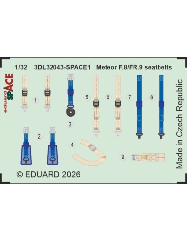 Meteor F.8/FR.9 seatbelts SPACE for Revell 