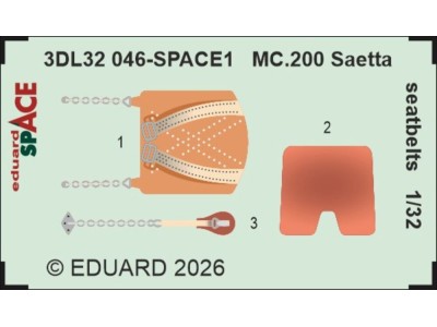 MC.200 Saetta seatbelts SPACE for Italeri 