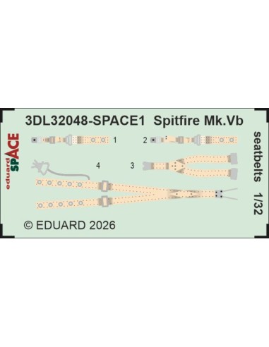 Spitfire Mk.Vb seatbelts SPACE for Kotare 