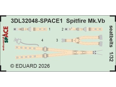 Spitfire Mk.Vb seatbelts SPACE for Kotare 