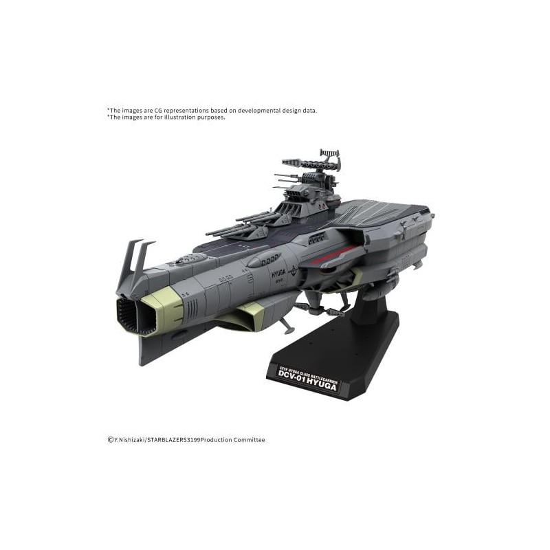 YAMATO - 1/1000 EFCF Hyuga Class Battlecarrier DCV-01 Hyuga -Model Kit