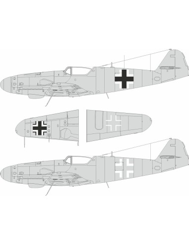 Bf 109G-5/6 national insignia for Airfix 