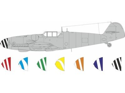 Bf 109G-5/6 spinner spirals for Airfix 