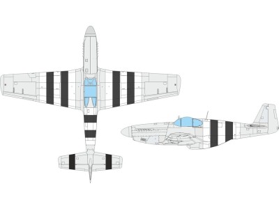 P-51B/C D-day stripes  EDUARD 
