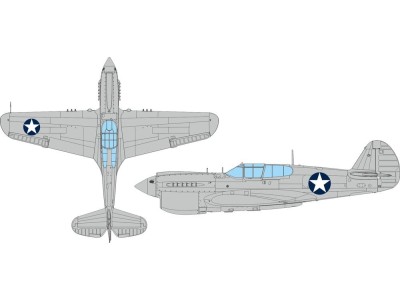 P-40E US national insignia circular  EDUARD 