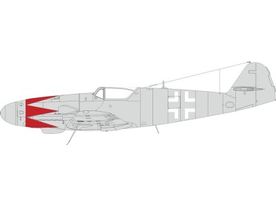 Bf 109K-4 tulip pattern & national insignia 1/48 