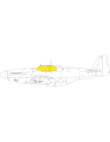 P-51B/C framed canopy TFace  EDUARD 