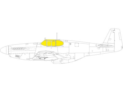 P-51B/C framed canopy TFace  EDUARD 