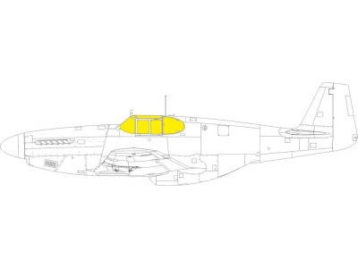P-51B/C framed canopy 1/48 