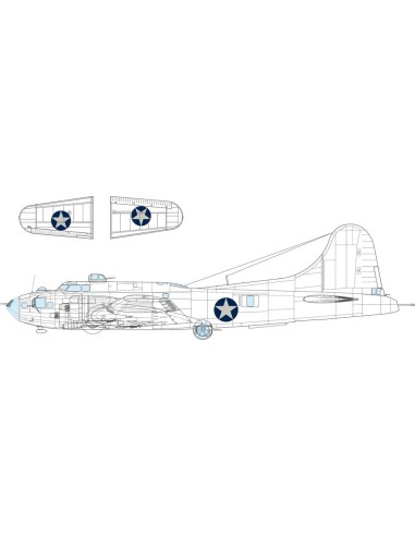 B-17F US national insignia rounded 1/48 