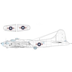 B-17F US national insignia w/ red outline 1/48 
