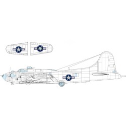 B-17F US national insignia w/ blue outline 1/48 