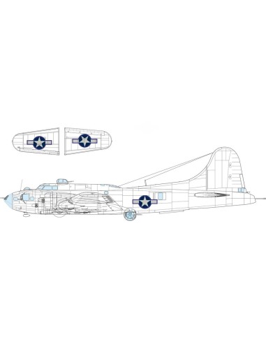 B-17F US national insignia w/ blue outline 1/48 