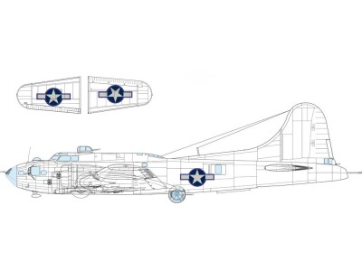 B-17F US national insignia w/ blue outline 1/48 