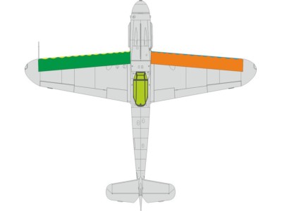 Bf 109G wings leading edge wavy lines 