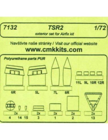 TSR 2 -  exterior set für Airfix Bausatz 