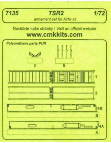 TSR - 2 Armament Set Resin Detail Set für Airfix-Bausatz 