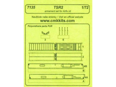 TSR - 2 Armament Set Resin Detail Set für Airfix-Bausatz 