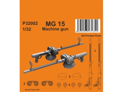 MG 15 Machine gun  (2 pcs) 
