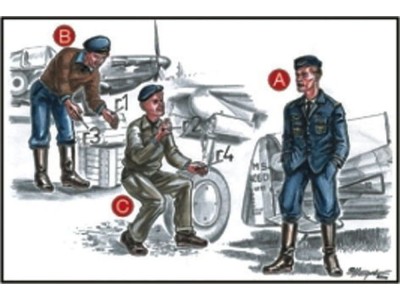 Französische Mechaniker und Pilot 