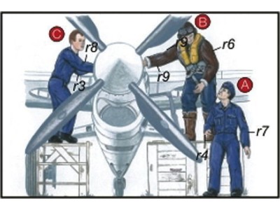 Royal Navy Piloten und Mechaniker 