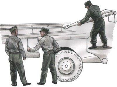 German WW2 personnel for Spacial Armour Meillerwagen V2 transporter 