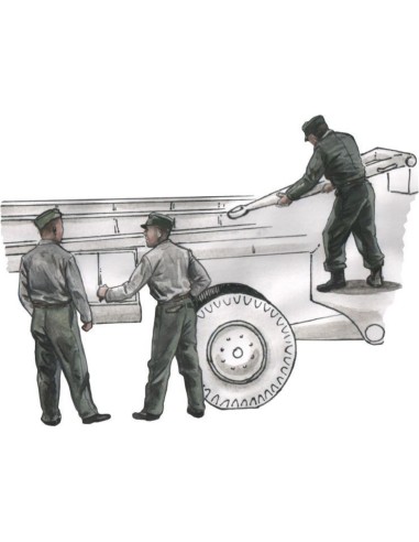 German WW2 personnel for Spacial Armour Meillerwagen V2 transporter 