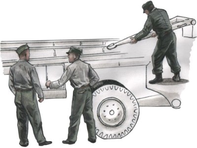 German WW2 personnel for Spacial Armour Meillerwagen V2 transporter 