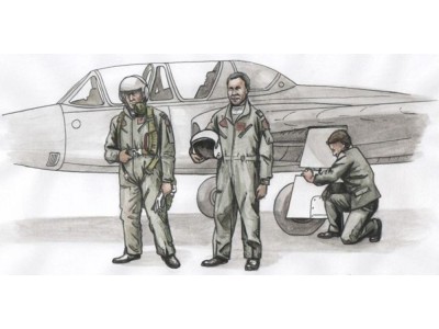 Two Fouga Magister Pilots and a.Mechanic for Special Hobby kit (3 fig) 
