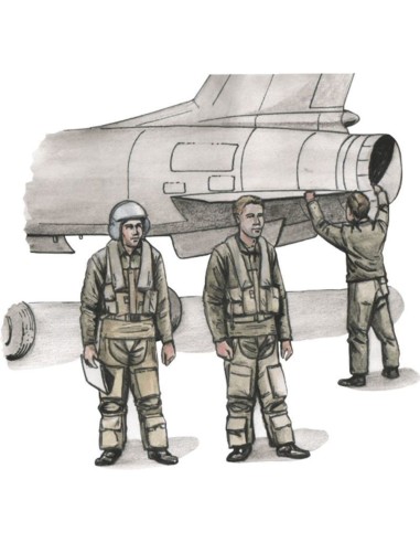 Two French Pilots and a  Mechanic 